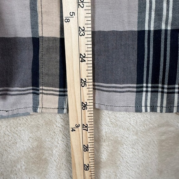 Diane Von Furstenberg Plaid Button Up Shirt Women's Long Sleeve Top - Picture 7 of 7